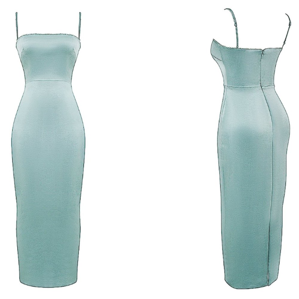 HOUSE OF CB 'Costanza' Light Jade Maxi Dress NWOT - Picture 6 of 12